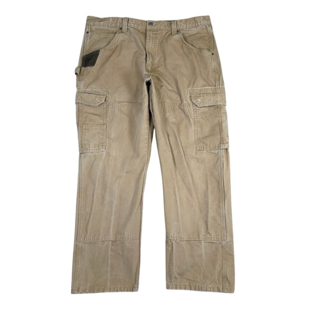 Wrangler Workwear Mens Tan Cotton Canvas Cargo Pants 38x30 10WMWR1RH